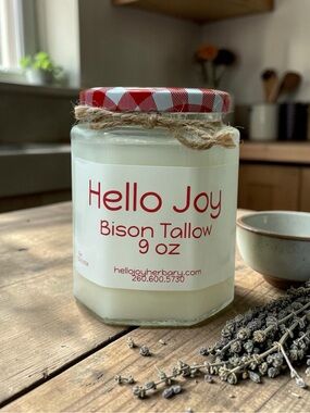 Bison Cooking Tallow 9 oz - Free Range Grass Fed
